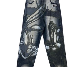 Vintage Lot 29 X Bunny Looney Tunes Graphic Jeans Nice Designer - Etsy