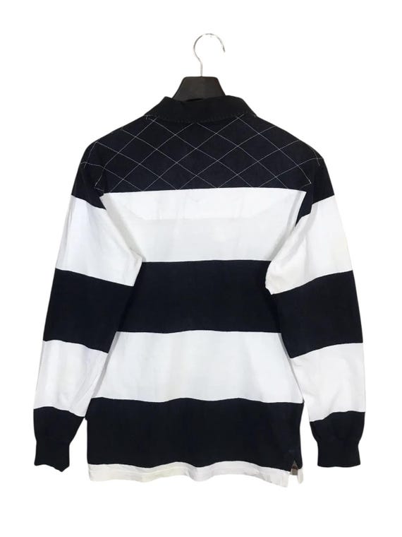 Vintage 90s Polo Sport Ralph Lauren Rugby Shirt Striped Size M