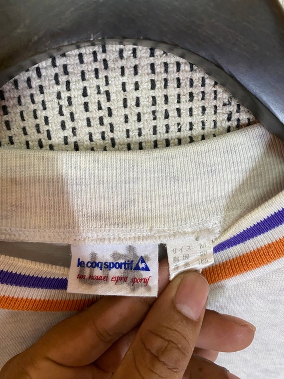 Sweat Vintage Le Coq Sportif Homme Taille L Rouge - Années 90 - Occasion Très Bon état