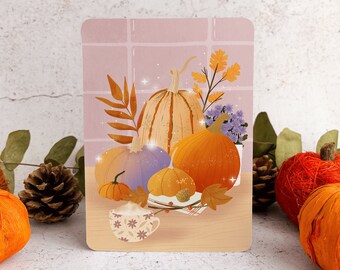 Postkarte "Herbstkürbis"