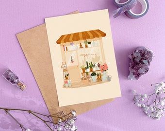 Carte postale "La boutique fleurie"