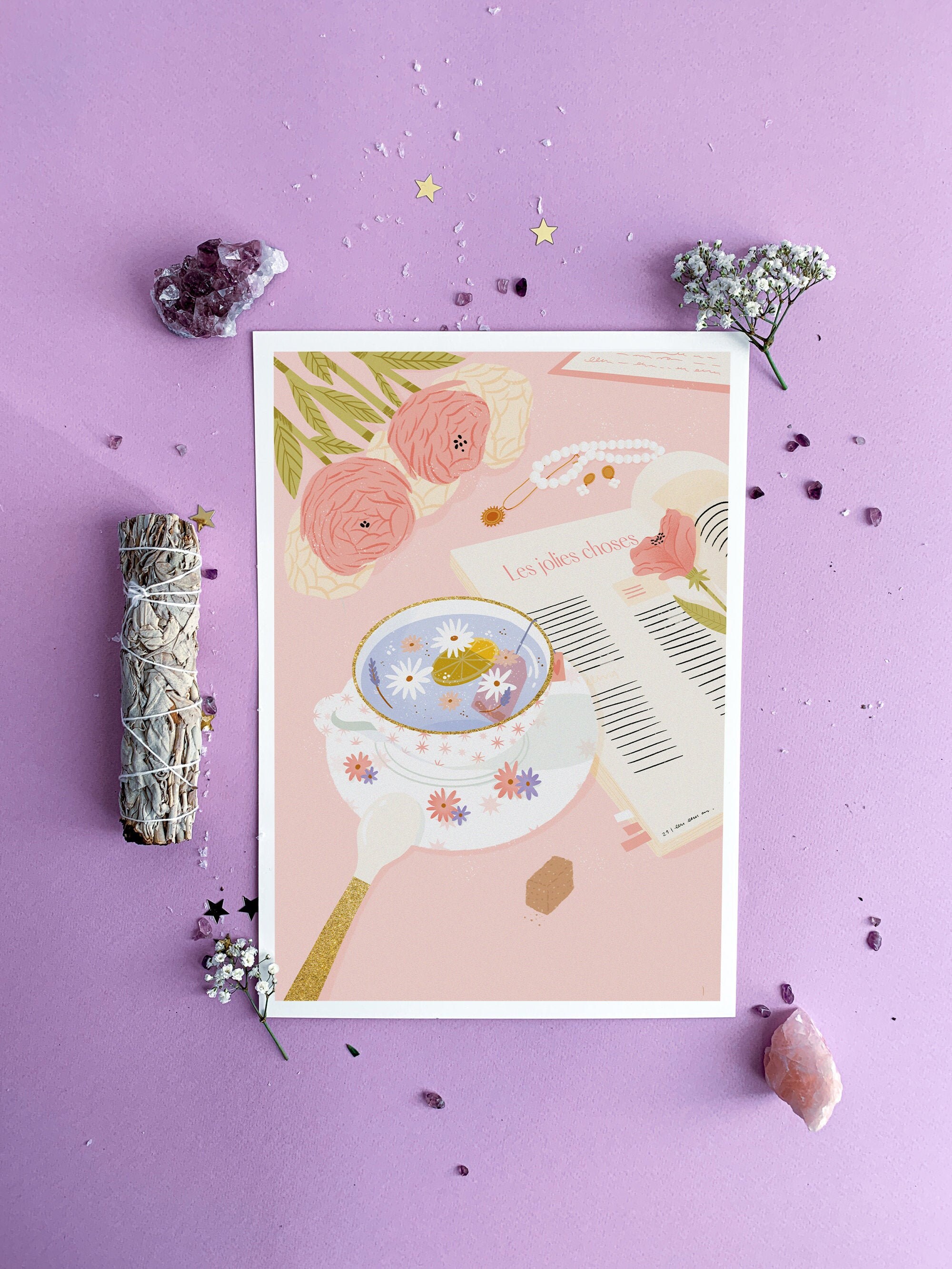 Affiche A4/Un Thé Floral