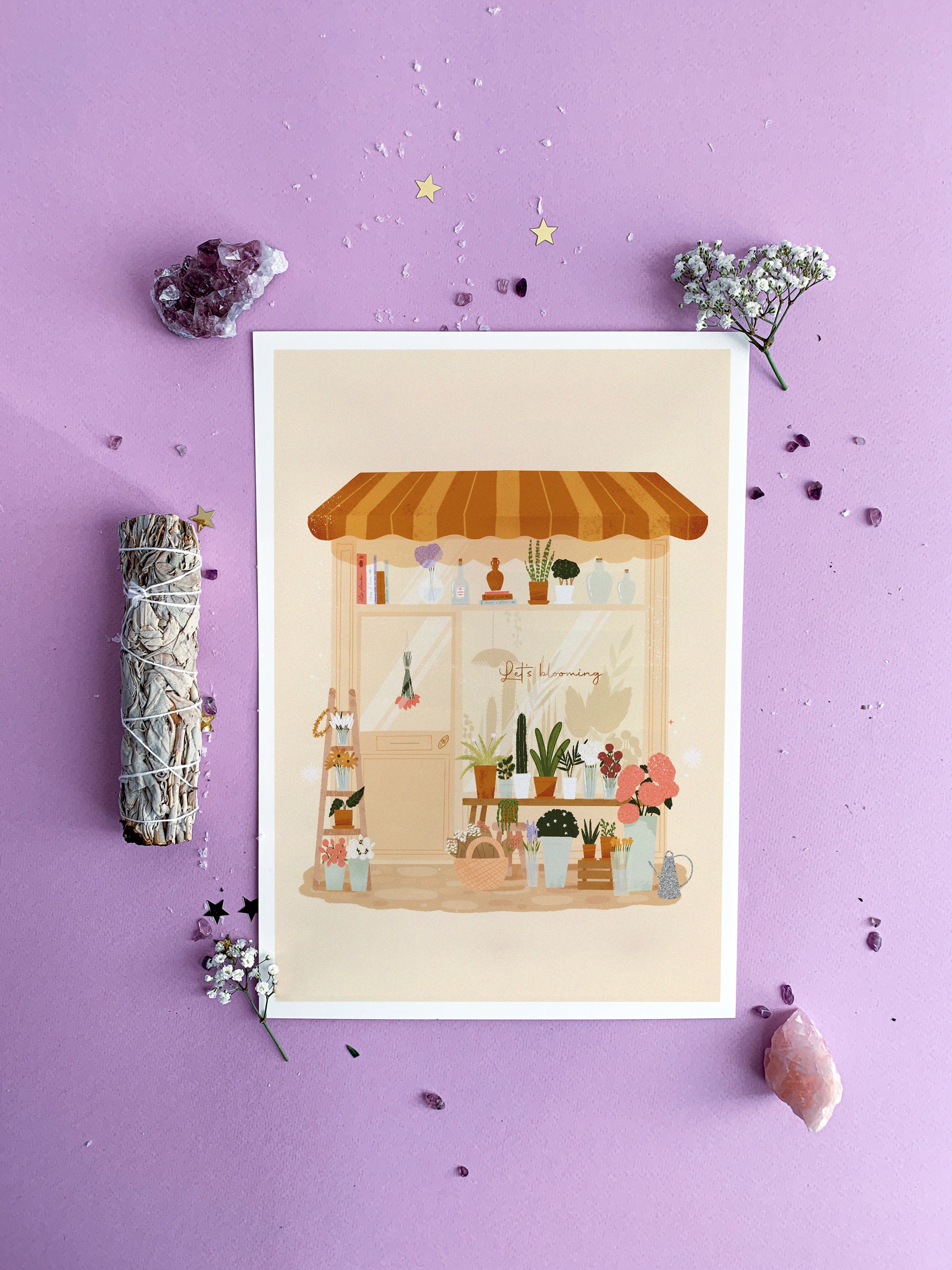 Affiche A4/La Boutique Fleurie