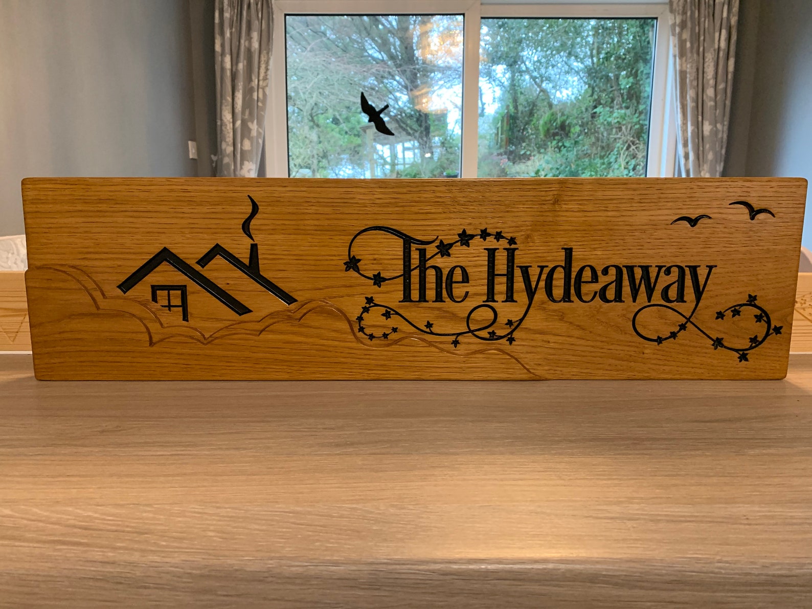 Wooden House Sign Engraved House Sign Solid Wood Sign Etsy Nederland