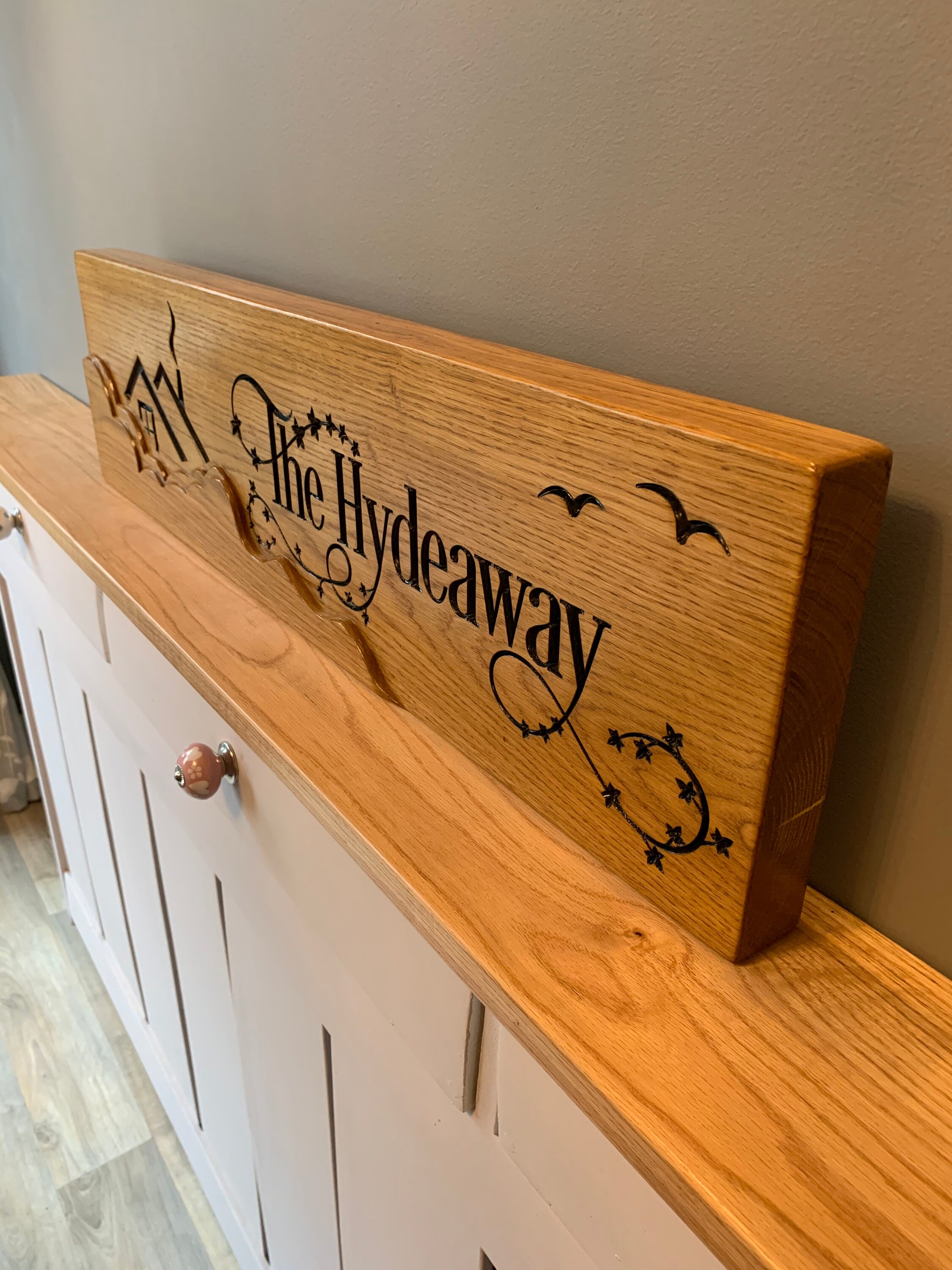 Wooden House Sign Engraved House Sign Solid Wood Sign Etsy Nederland