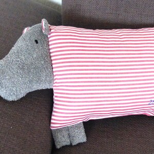 Pillow with name children's pillow gift for birth hippopotamus