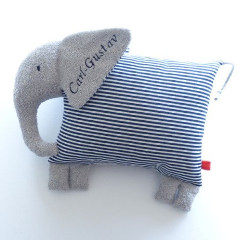 Pillow with name gift for birth elephant Fridolin image 2