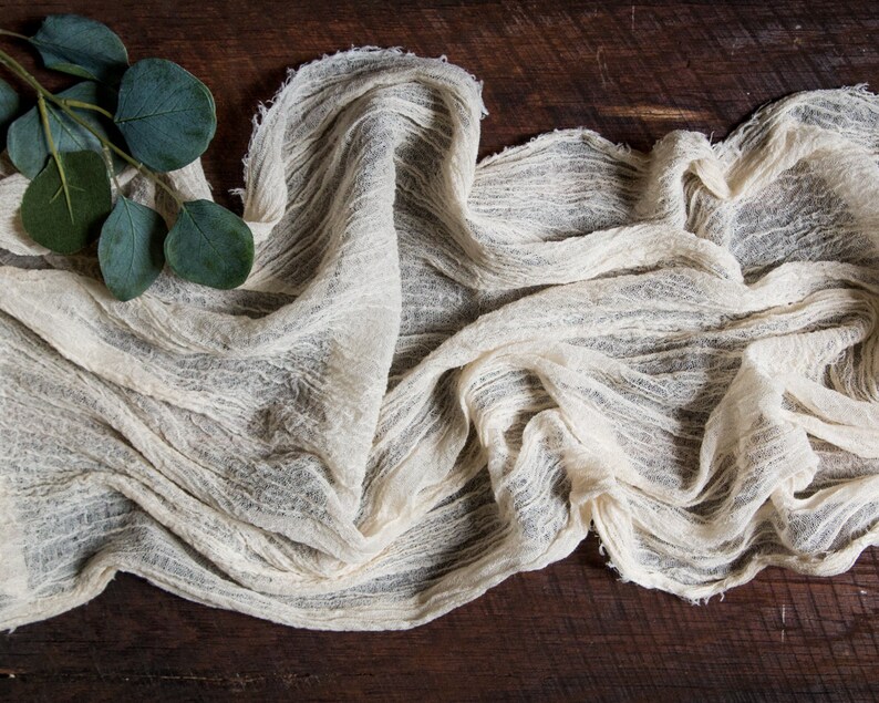 Cheese Cloth Table Runner Rustic Wedding Decor Custom Etsy