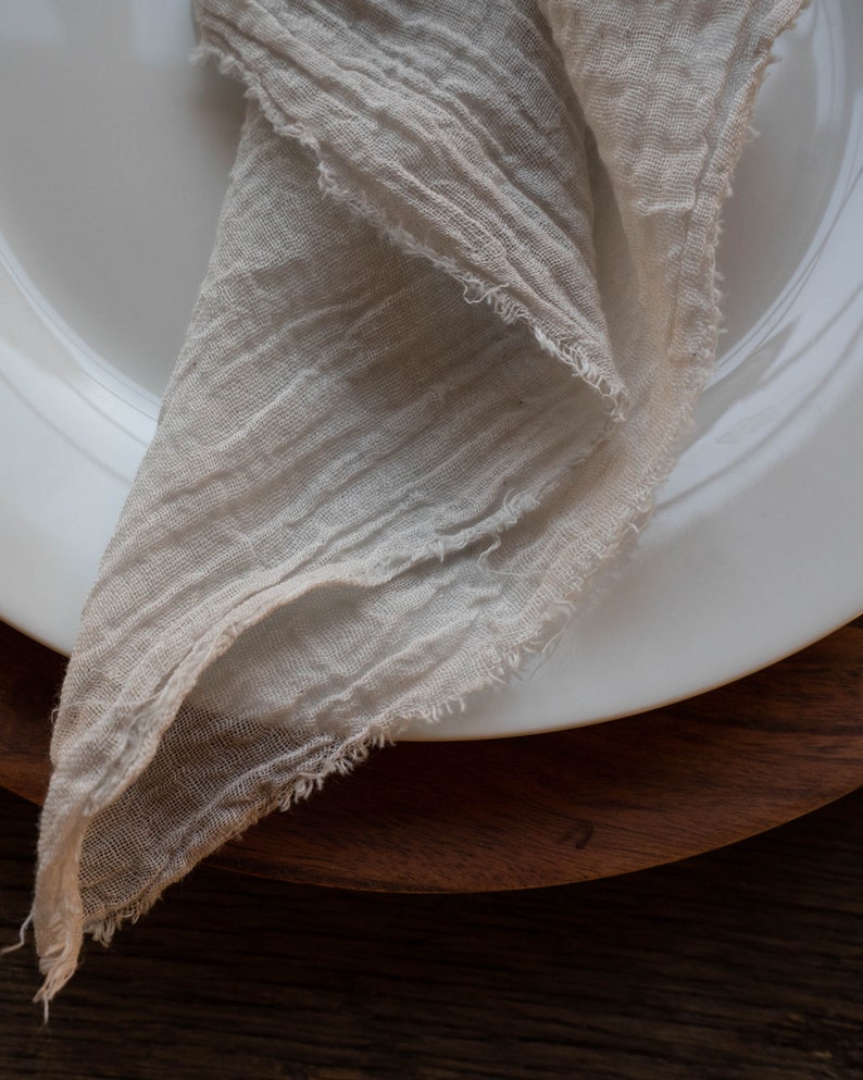 Gray Wedding Napkins DIY Wedding Cheesecloth Napkins Fog Etsy