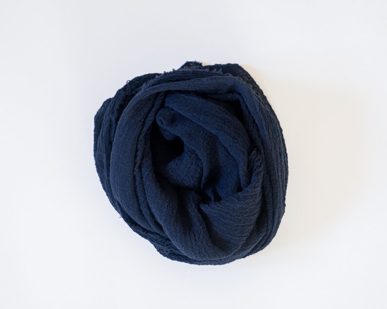 Cheesecloth Newborn Baby Wrap Navy Blue Swaddle Newborn Etsy