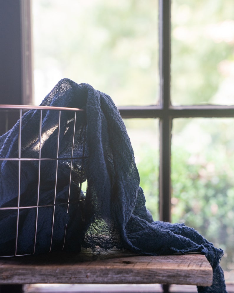 Cheesecloth Newborn Baby Wrap Navy Blue Swaddle Newborn Etsy