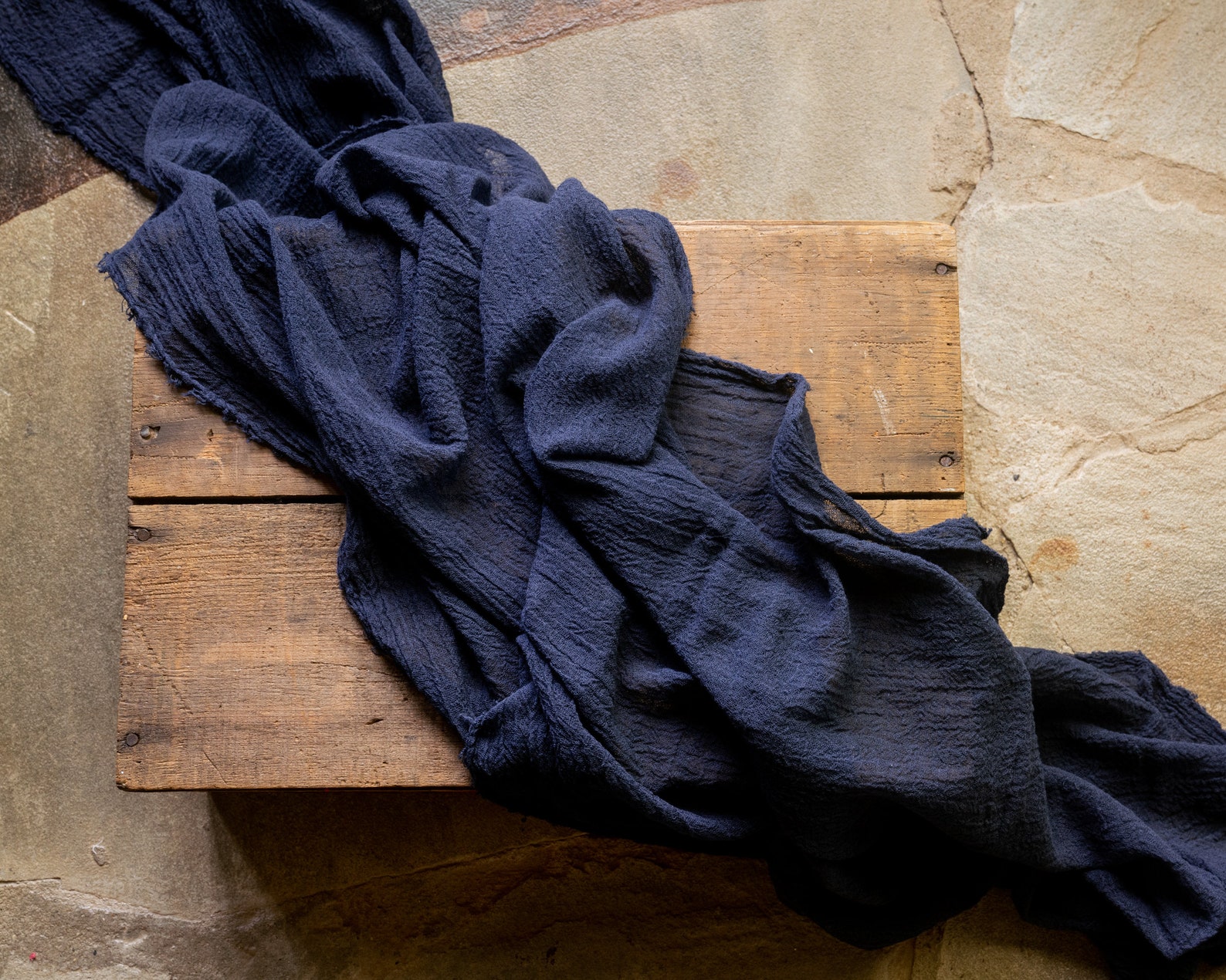 Cheesecloth Newborn Baby Wrap Navy Blue Swaddle Newborn Etsy