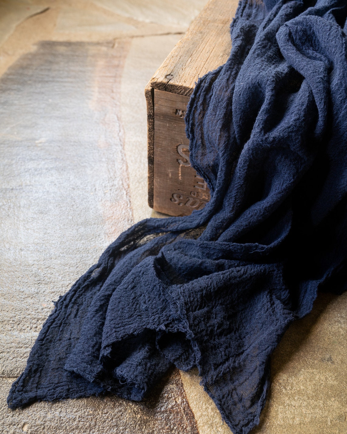 Cheesecloth Newborn Baby Wrap Navy Blue Swaddle Newborn Etsy