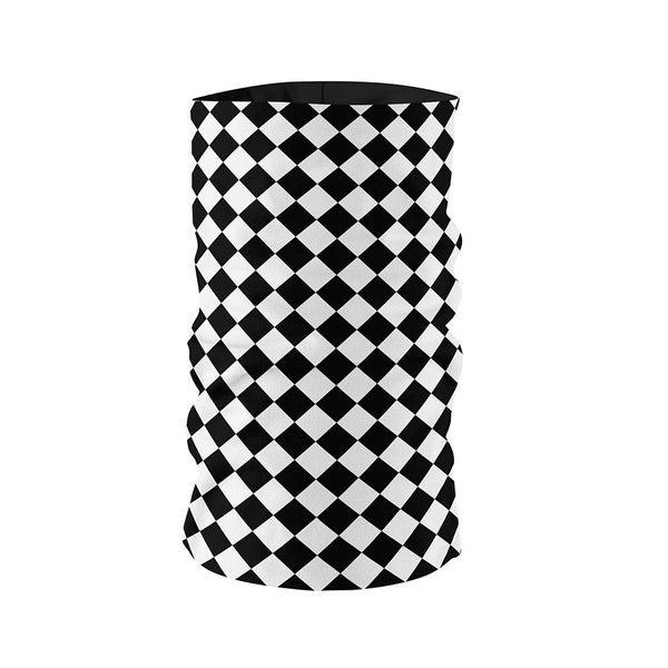 Motorcycle Neck Tube / Warmer / Bandana - Chess Chequered - Awesome and Unique Motorcycle Gift! - FREE WORLDWIDE SHIPPING
