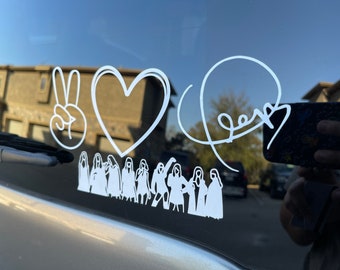 Car Decal | Peace Love Window Decal