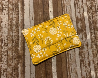 Mustard Yellow Floral Mug Rug | Coffee Coaster