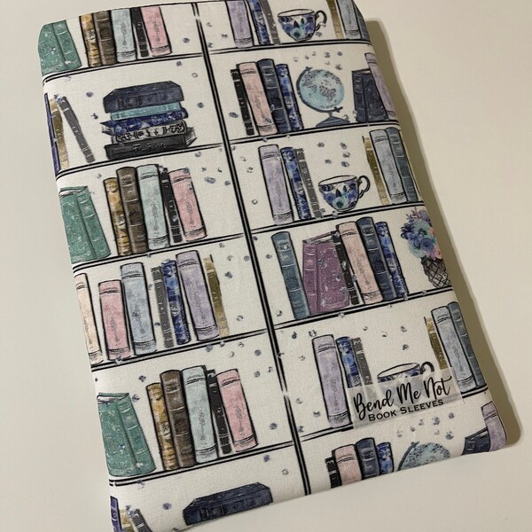 Watercolor Book Shelf Book Sleeve || E-Reader Sleeve