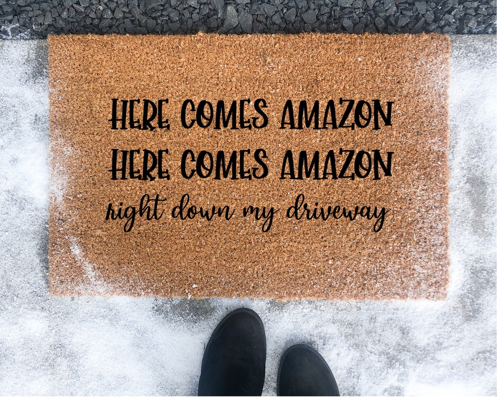 Aquí viene Amazon Doormat / Door Mat / Mat / Porch Etsy
