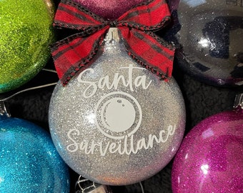 Personalized Glitter Ornaments || Christmas Ornaments