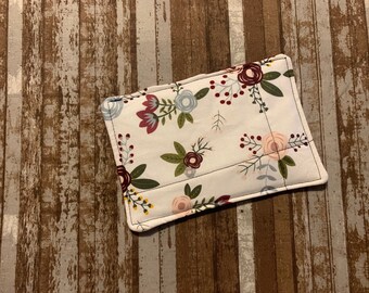 Light Pink Floral Mug Rug | Coffee Coaster