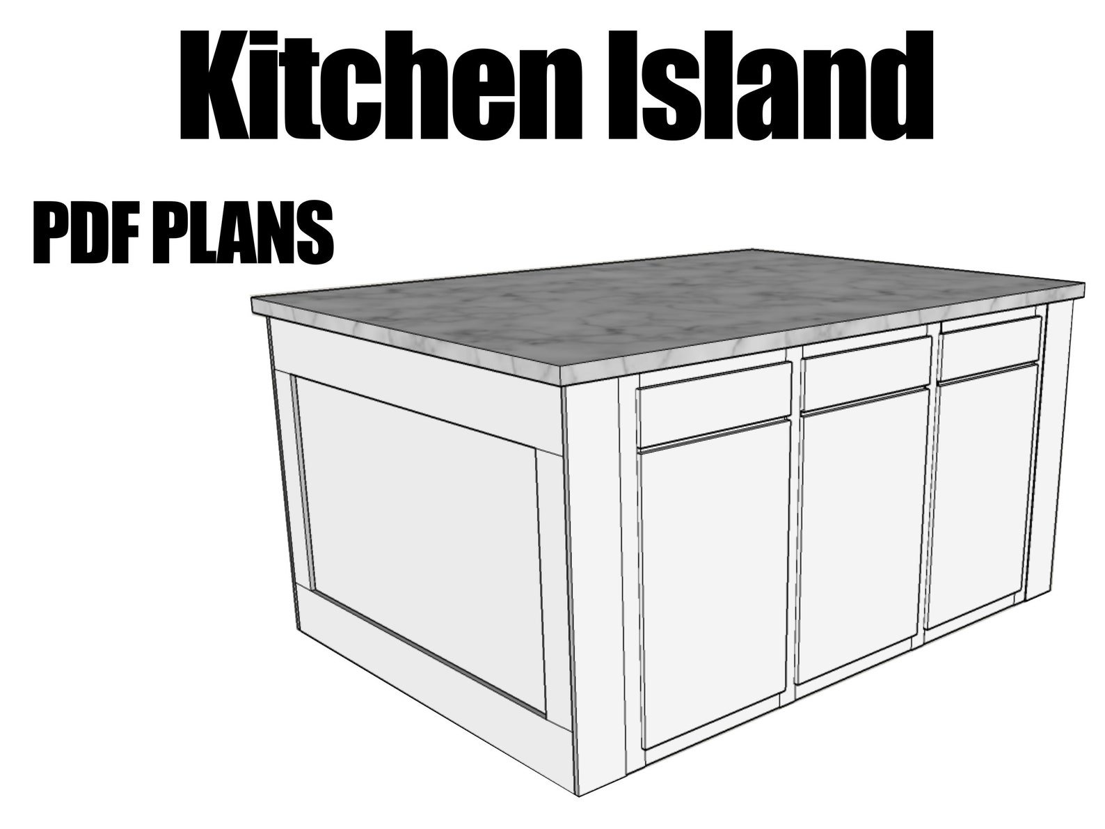 Custom Kitchen Island EASY Plans With Pictures Digital Etsy