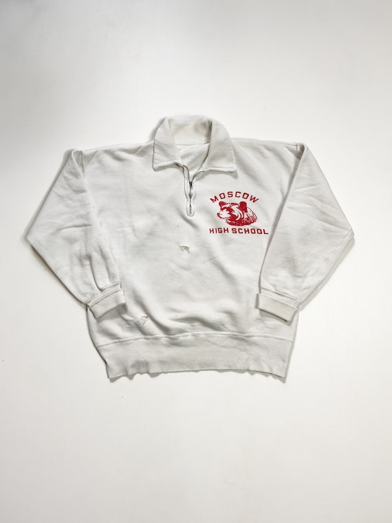 1950’s Moscow High School Sweatshirt | Quarter Zip