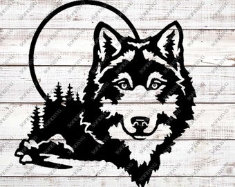 Download Wolf silhouette | Etsy