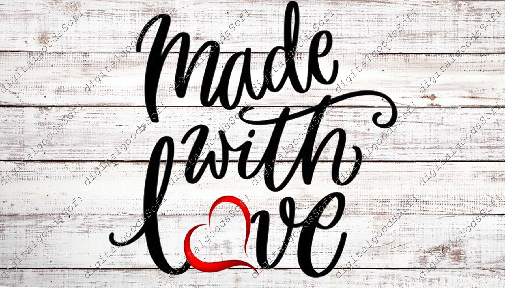 Download Made With Love SVG File Made With Love Svg Design Cutting | Etsy