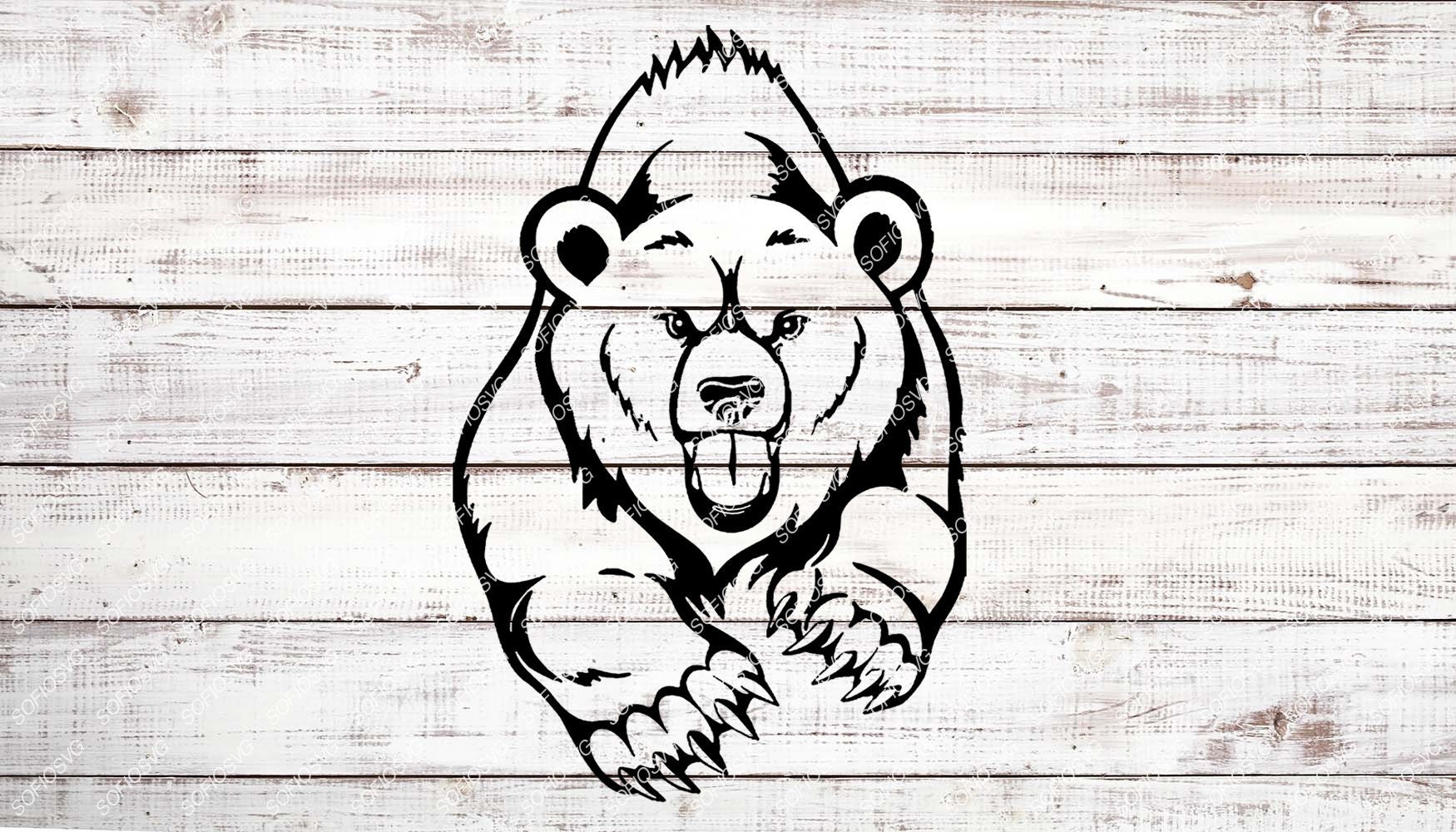 Grizzly Bear Svg Files - Bear Svg Design - Wild Animals 
