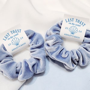 Last Toast on the Coast Favors, Coastal Bachelorette Party Favors, Hair Scrunchies, Bachelorette Favors for Guests, Beach Bash