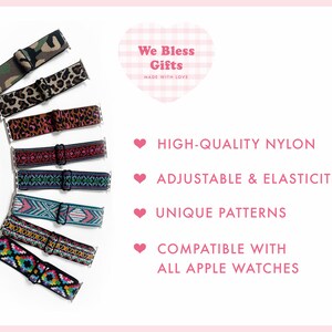 Nylon Watch Band Compatible for Apple Watch Band 41mm 40mm 38mm Comfortable Adjustable Sport Band for iWatch Series 7 Watch Band Women