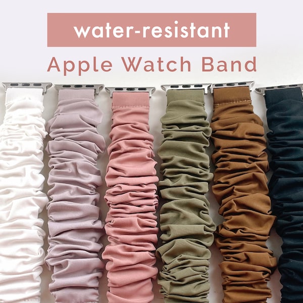 Water Resistant Watch Scrunchie Band, 38mm 40mm 42mm Watch Band Women, Elastic Watch Band, Watch Strap, Watch Bracelet