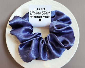 Bridesmaid Hair Scrunchies, I Can’t Tie The Knot, Bridesmaid Proposal Favor, Wedding Gifts, Bridesmaid Gift Box, Bridal Shower Gifts,