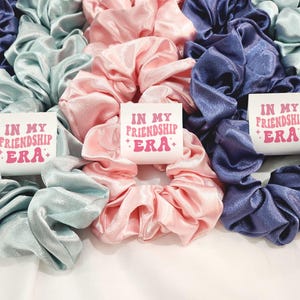 Friendship Era Satin Scrunchie, Eras Tour Party Favor, In My Friendship Era, In My Birthday Era, Era Party Theme, Girl Birthday Goodie Bag