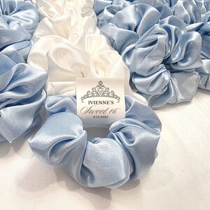 Personalized Sweet 16 Birthday Favors, Sweet 16th Party Gift, Sixteen Birthday, Sweet 16 Scrunchies Favors, Sweet 16 Tiara, Sweet 16 Ideas Blue