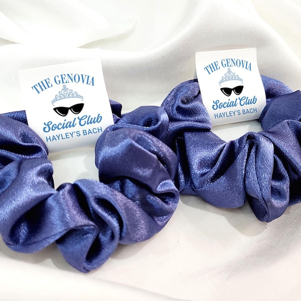 Genovia Social Club Scrunchie, Princess Bachelorette Party Favor, Princess Movie Bach, Mia Thermopolis, Genovia Bachelorette, T P Diaries,