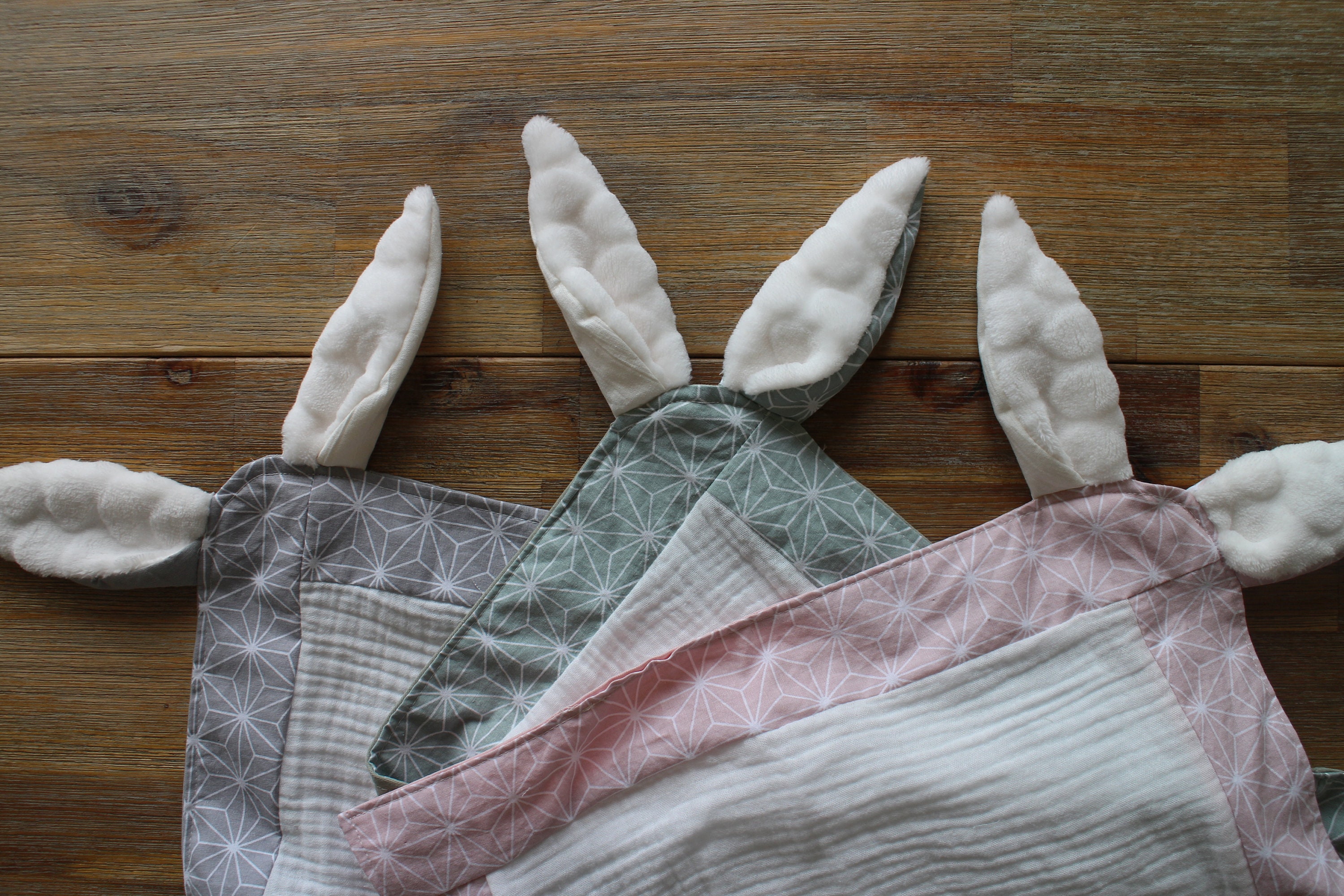 Muslin Bunny Comforter Blanket Lovey Blanket Soft Taggy Etsy