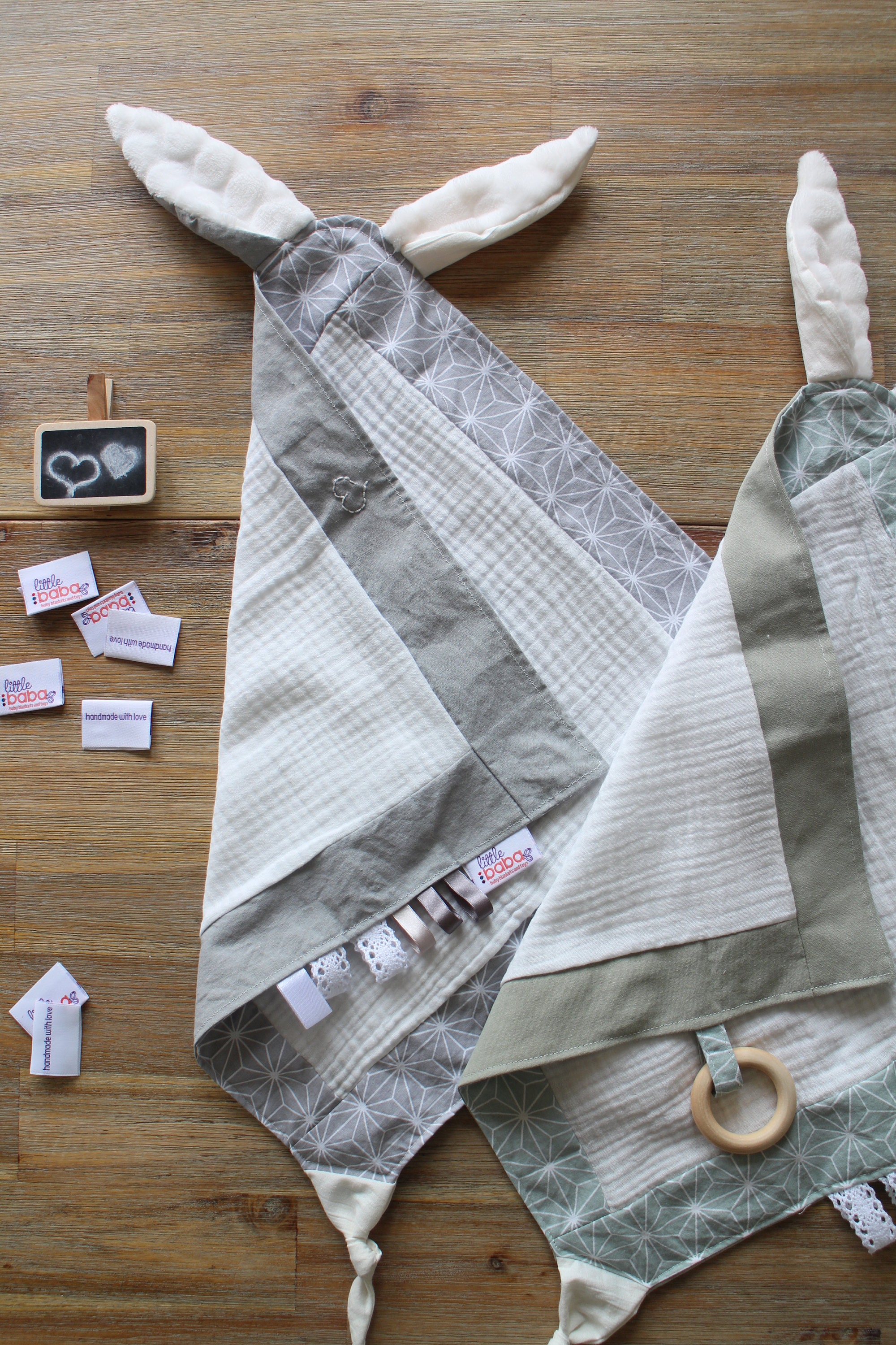 Muslin Bunny Comforter Blanket Lovey Blanket Soft Taggy Etsy UK