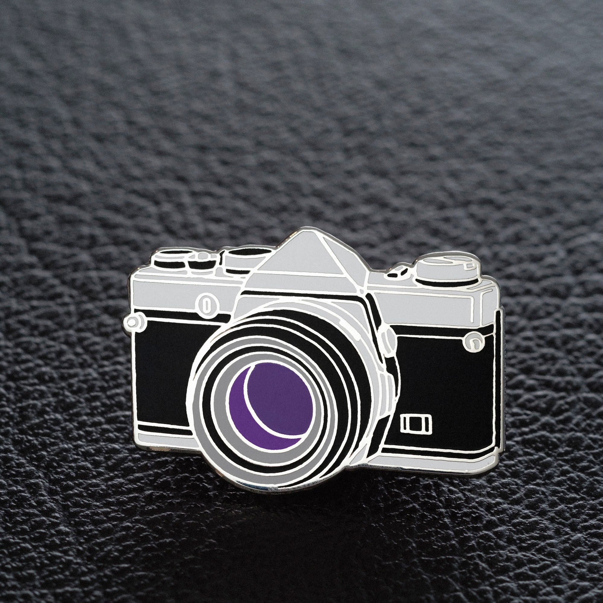 Olympus SLR Film Camera Enamel Pin - Silver