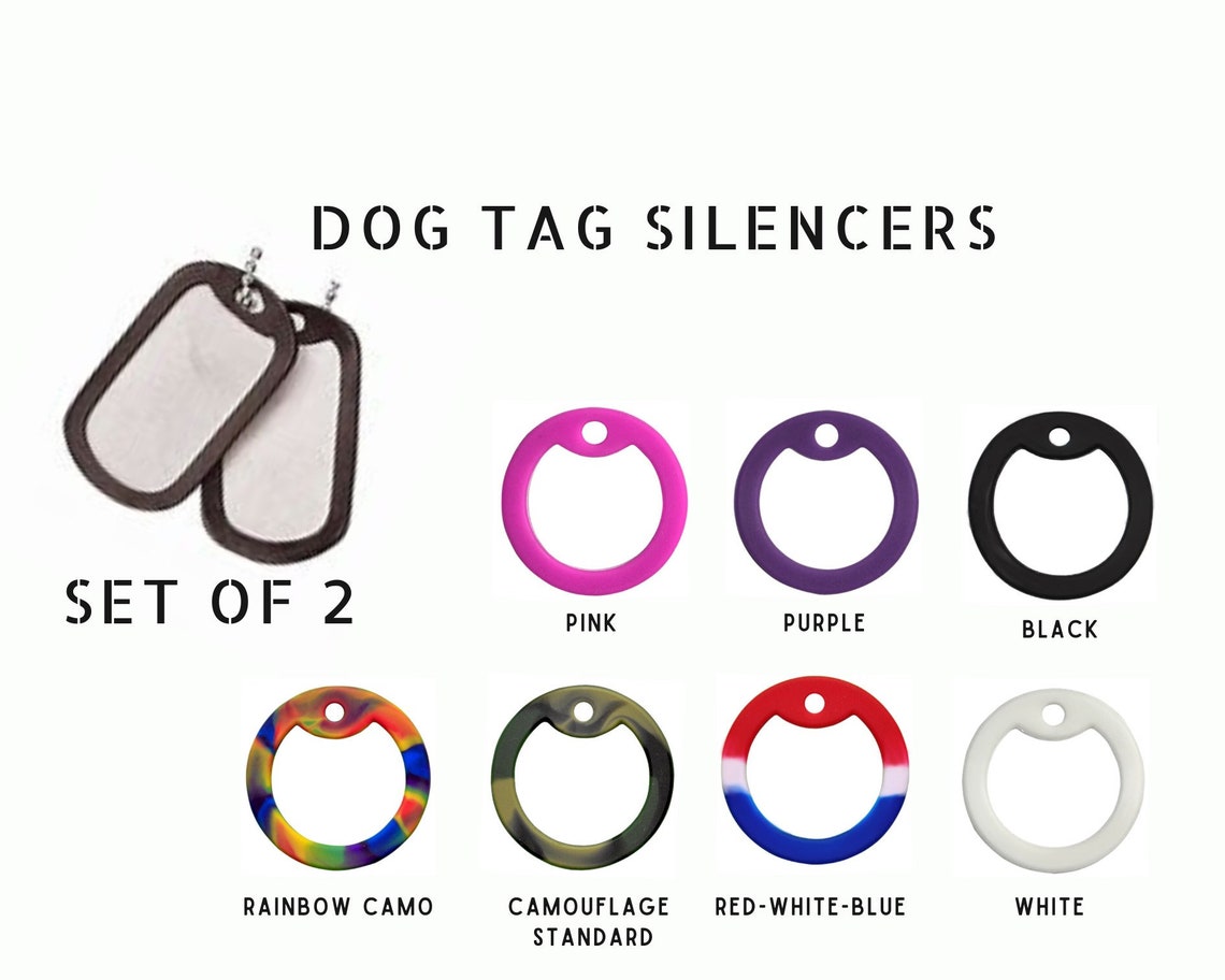 Dog tag silencers silicone Etsy