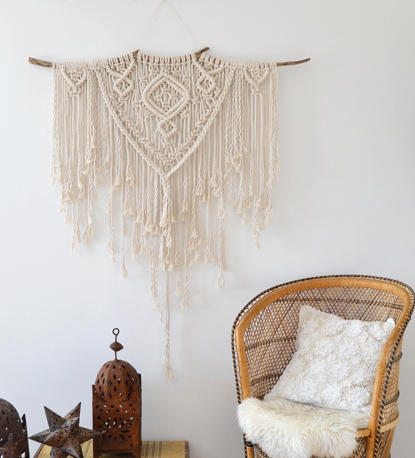 Large Macrame Wall Hanging Boho Wall Hanging Modern Etsy