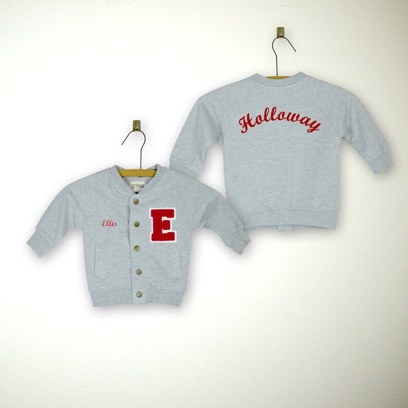 personalised baby varsity jacket