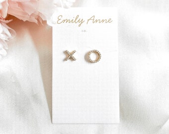 Valentine's Day Earring, Gold Stud Earring, Galentine's Day Gift, Minimalist Earrings, Mismatched Earrings, Small hypoallergenic stud