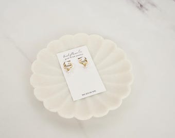 Gold Filled Pearl Huggie Earrings, Dainty Gold Hoop Earrings, Minimalist Pearl Earrings, Hypoallergenic Jewelry, Everyday Gift for Her