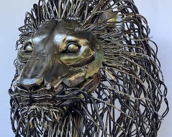 Spirit of the Lion, Lion art, metal lion sculpture, lion art