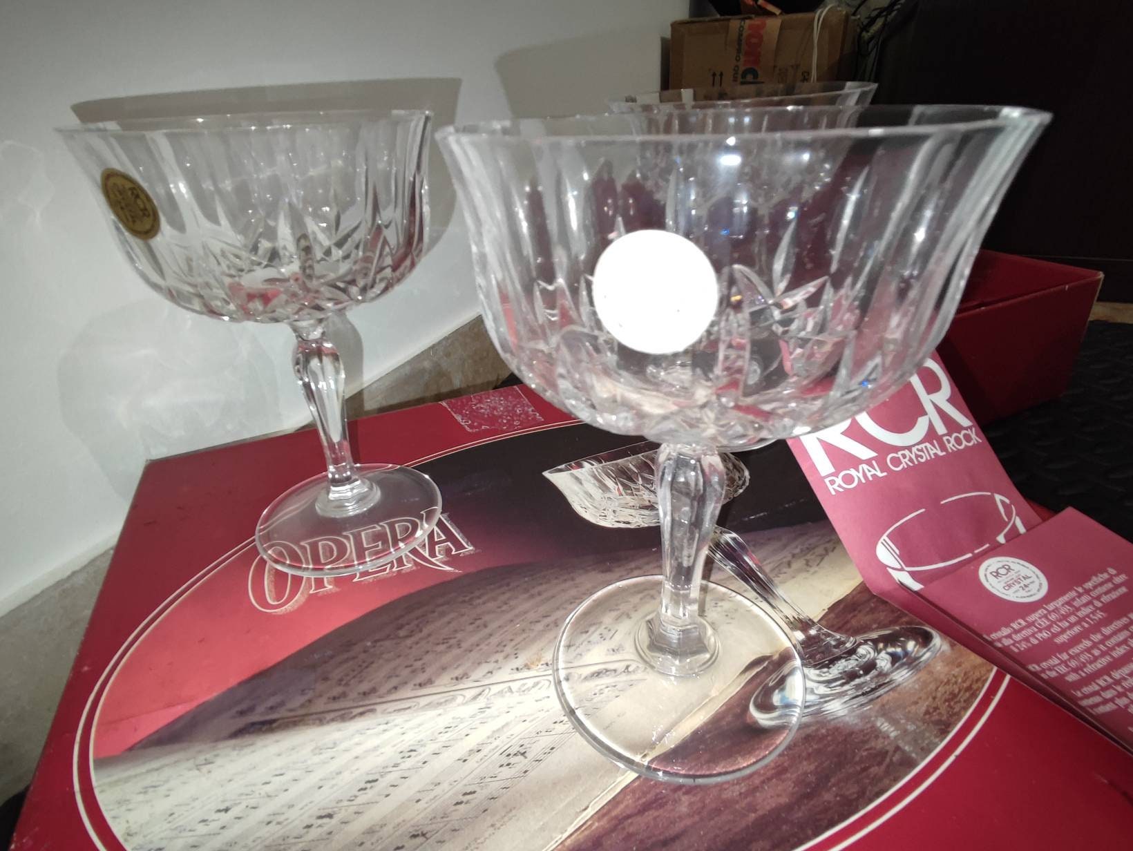 RCR Crystal for Fitting Gifts Lot de 6 coupes à champagne en