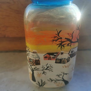 Vintage bottle Givenchy - vintage hand made parfum- Givenchy  bottle painted