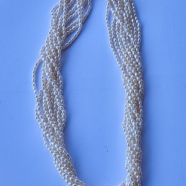 Collana di perle Akoya- girocollo perle -perle annodata a mano-akoya giapponese-collana di perle d'acqua salata-regalo per lei-regalo nozze