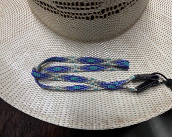 Turquoise and Purple hat band
