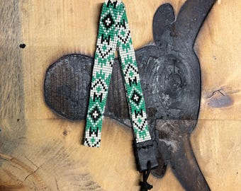 5/8” wide green aztec hat band